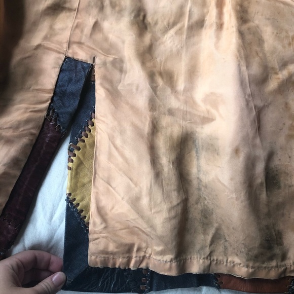 *SOLD* 1970’s Abacus Patchwork Leather Jacket - Picture 7 of 7
